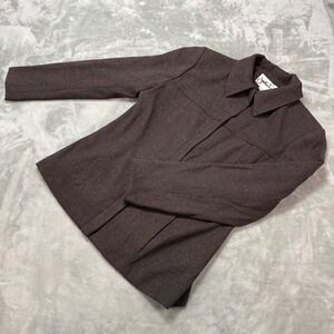 Jonathan Logan Womens Business Blazer Jacket Brown Career Work Medium M‎